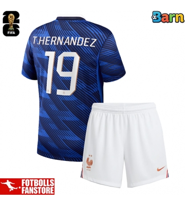 Frankrike Theo Hernandez #19 Hemmatröja Barn VM 2026 Kortärmad (+ Korta byxor)